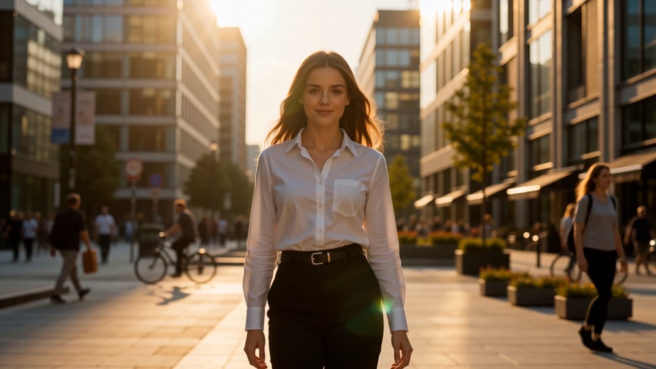 Fashion-Konzept im Abendlicht